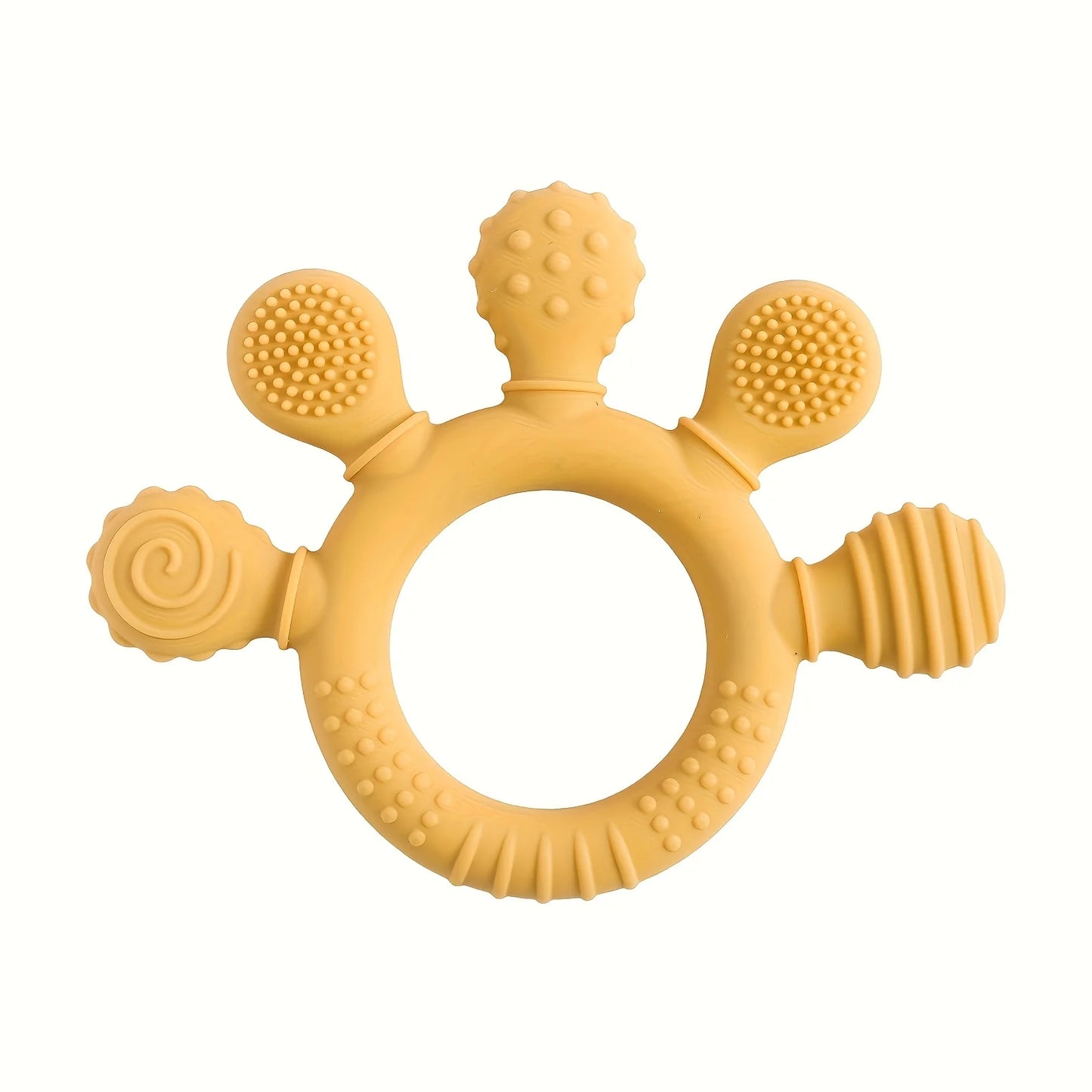Baby silicone teether anti-eating hand grasping training biting and biting and biting teething sticks nibbling toys chewing teet