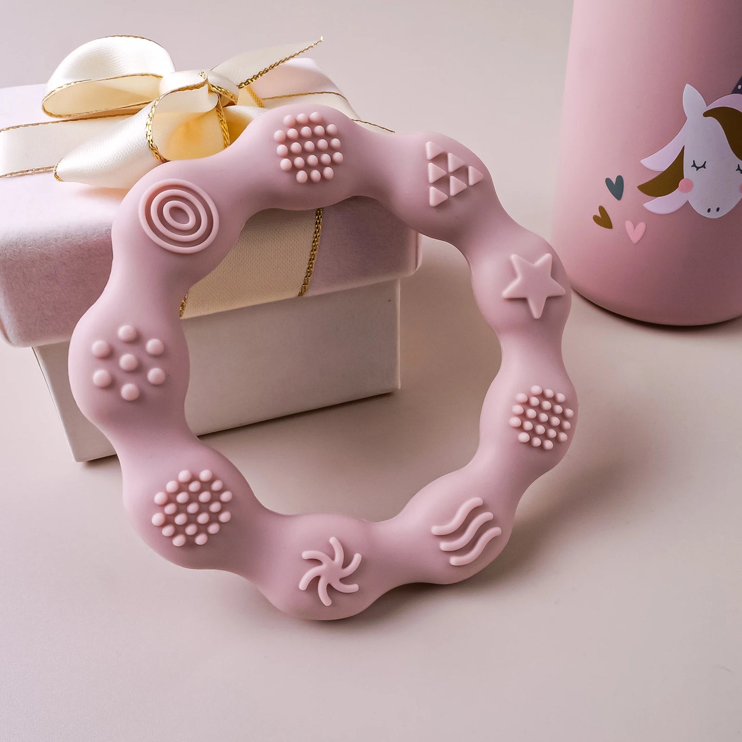 TYRY.HU 1Pcs Baby Silicone Teething Ring Soft Silicone Teether Newborn Baby Accessories Cartoon Silicone Teething Toys