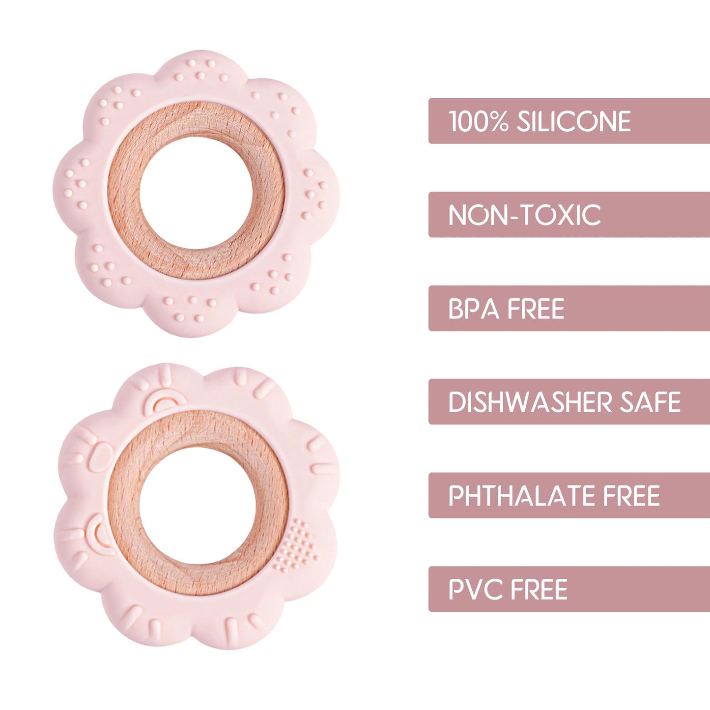 TYRY.HU 1Pcs Baby Silicone Teething Ring Soft Silicone Teether Newborn Baby Accessories Cartoon Silicone Teething Toys