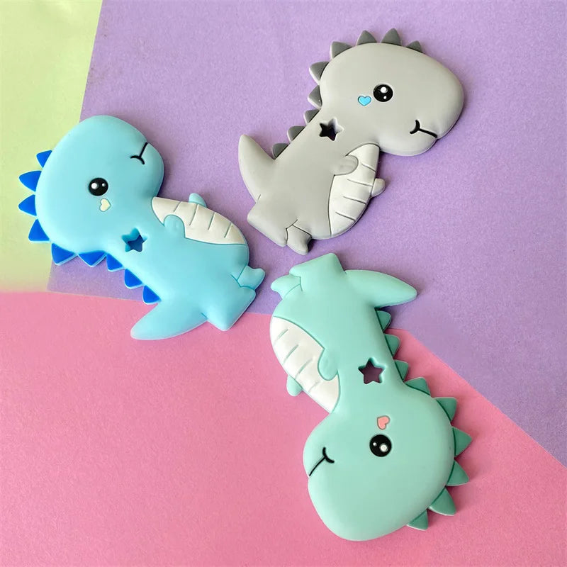 5pcs Dinosaur Teether Teething Animal Shape Teether Chewable Chewing Toys For Baby Infant Chewable Chewing Toys BPA Free Food