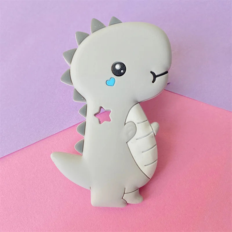 5pcs Dinosaur Teether Teething Animal Shape Teether Chewable Chewing Toys For Baby Infant Chewable Chewing Toys BPA Free Food