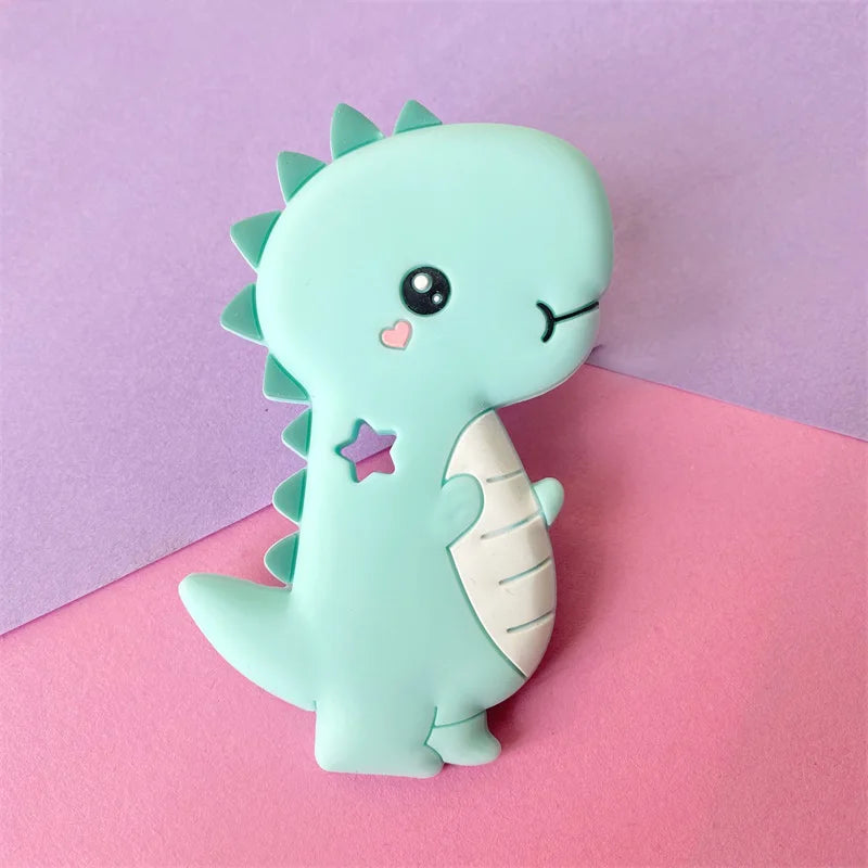 5pcs Dinosaur Teether Teething Animal Shape Teether Chewable Chewing Toys For Baby Infant Chewable Chewing Toys BPA Free Food