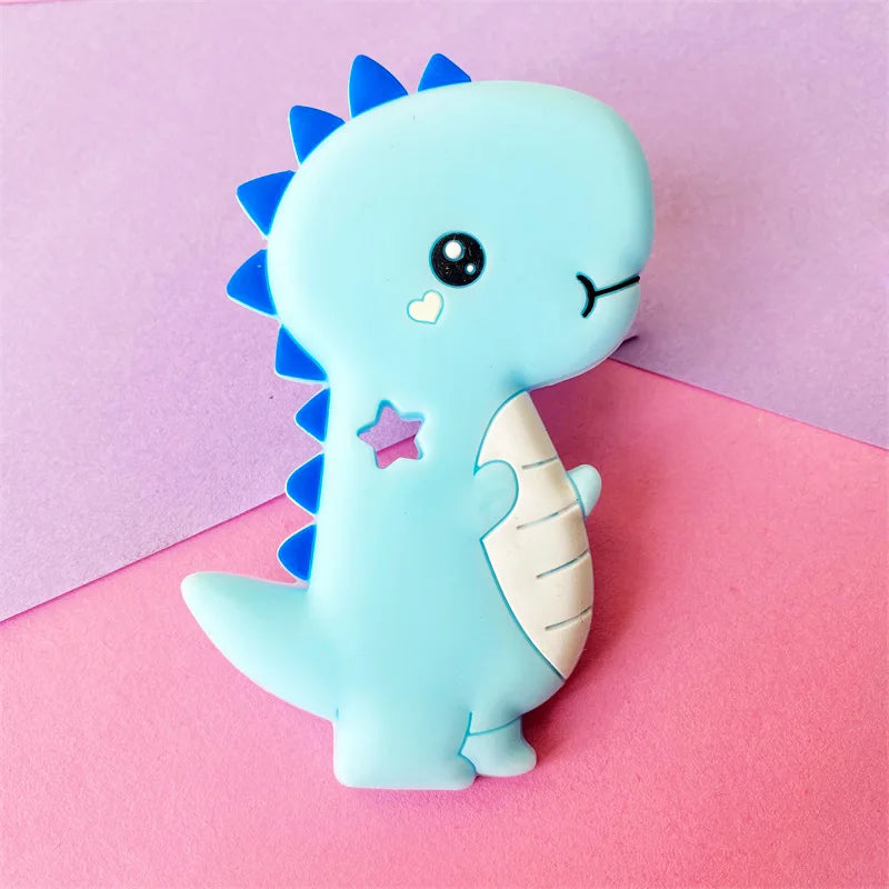 5pcs Dinosaur Teether Teething Animal Shape Teether Chewable Chewing Toys For Baby Infant Chewable Chewing Toys BPA Free Food