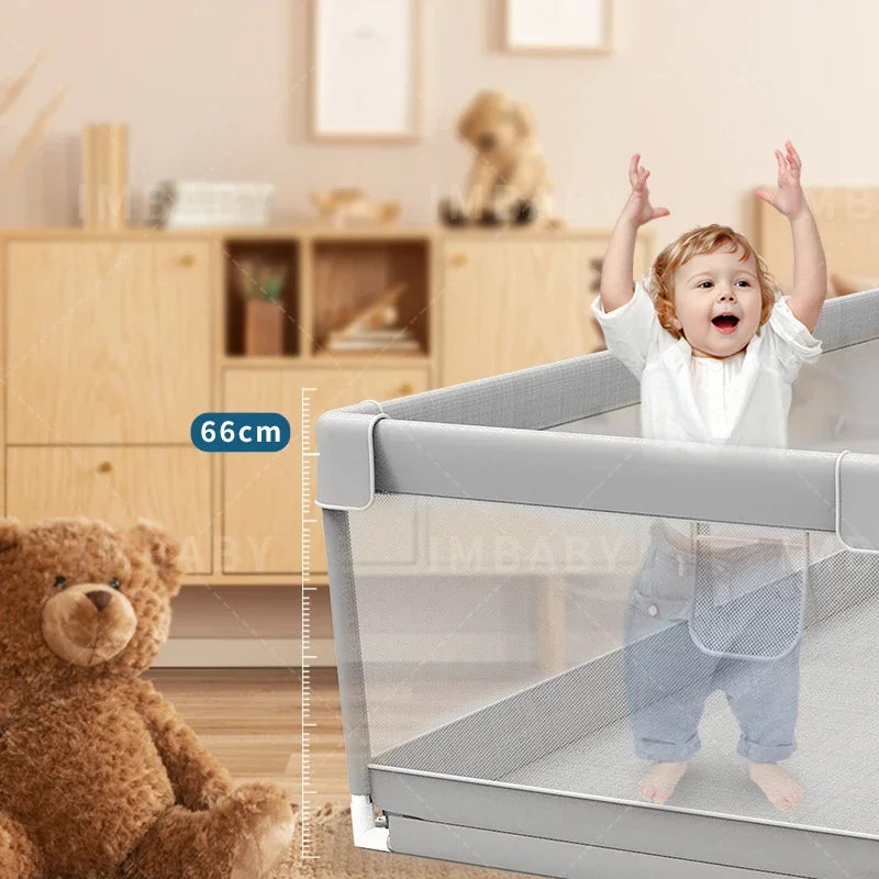 Baby Playpens Light Gray Corralito for Baby Playground with Pull Ring Child Safety Barrier Fence Ball Box Game Playpen