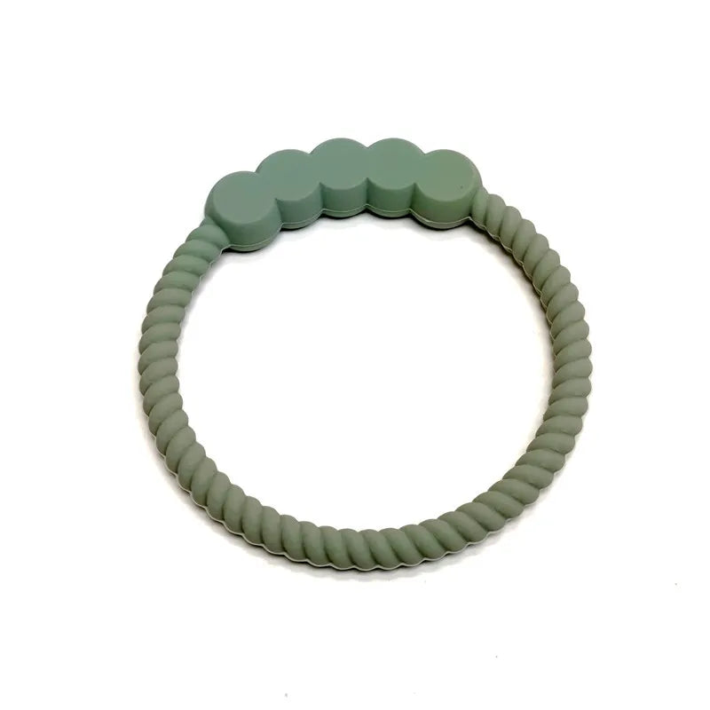 1/9pcs Children's Teether Silicone Animal Round Silicone Teether Teething Stick Baby Teething Bite Toys Bracelet