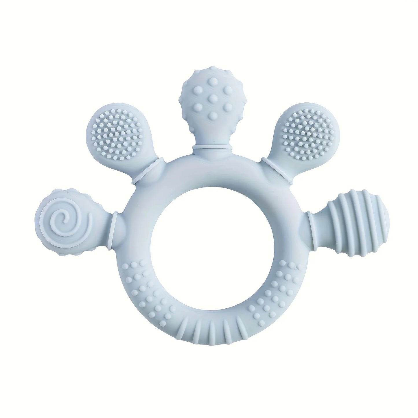 Baby silicone teether anti-eating hand grasping training biting and biting and biting teething sticks nibbling toys chewing teet