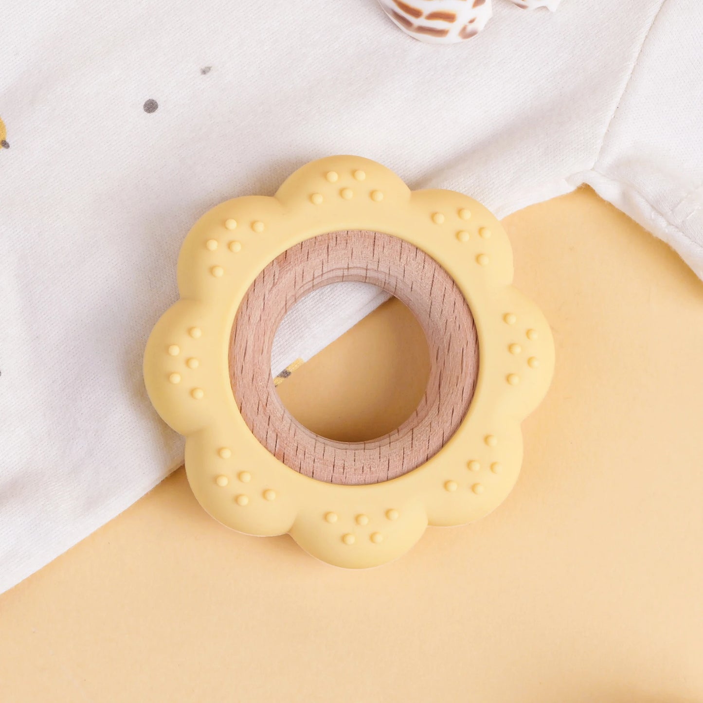 TYRY.HU 1Pcs Baby Silicone Teething Ring Soft Silicone Teether Newborn Baby Accessories Cartoon Silicone Teething Toys