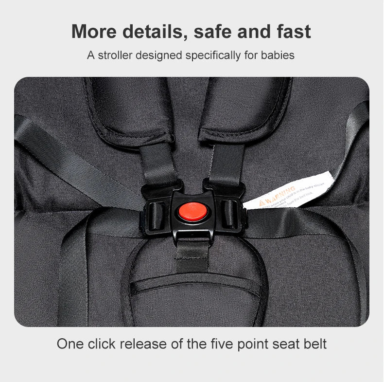 Multifunctional Stroller 3-in-1 with Car Seat and Isofix Newborn Travel System High View Pram Foldable Portable Carriage