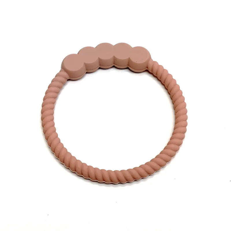 1/9pcs Children's Teether Silicone Animal Round Silicone Teether Teething Stick Baby Teething Bite Toys Bracelet