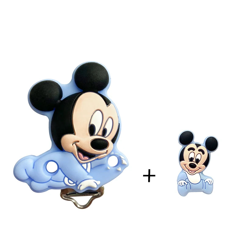 2pcs/set Silicone Cartoon Pacifier Clip Molar Bead DIY Pacifier Chain Jewelry Accessories