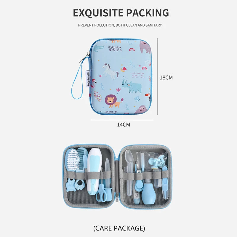 Mother and baby set, baby nail clippers, medication dispenser, 20 piece set, comb brush, EVA bag, care set