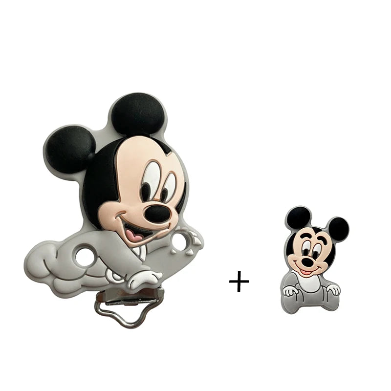 2pcs/set Silicone Cartoon Pacifier Clip Molar Bead DIY Pacifier Chain Jewelry Accessories