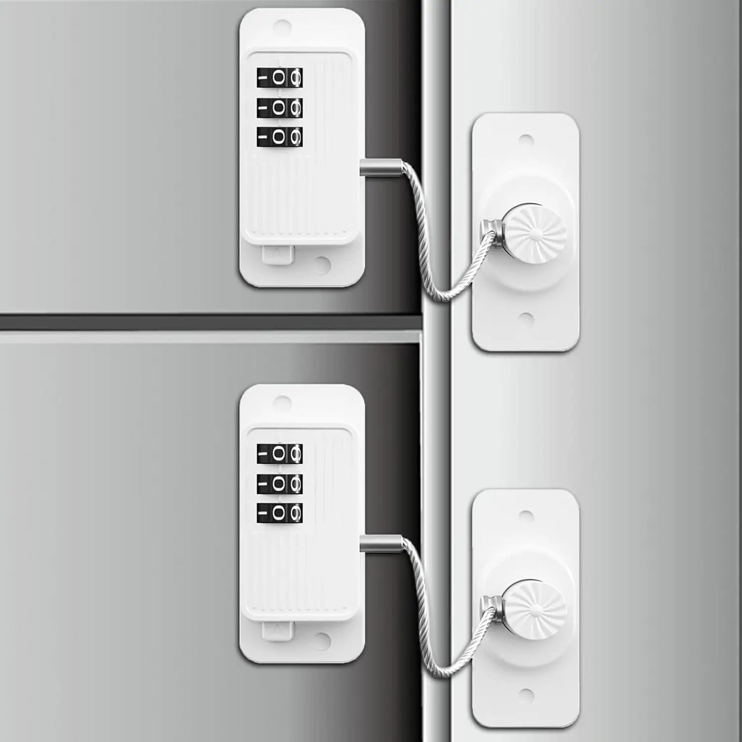 Refrigerator Lock,Cabinet Locks Baby Proofing, Adhesive Fridge Locks,for Cabinets, Drawers, Window and Child Safety Cabinet Lock