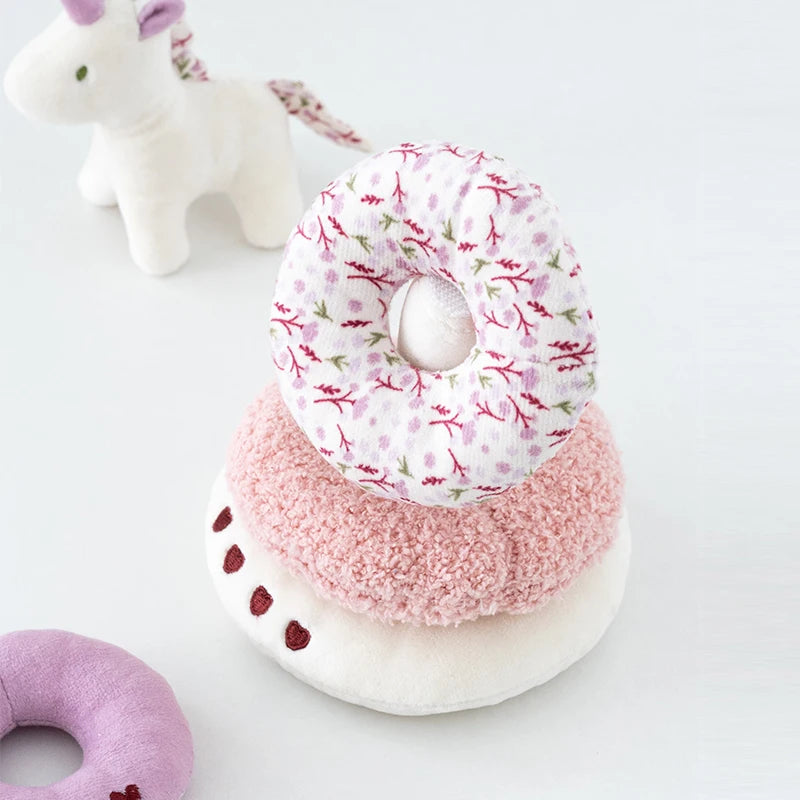 Baby Unicorn Plush Stacking Toy for Boys Girls Gifts Encourage Sensory Development Toys Cartoon Toddlers Soft Stacking Play Toy