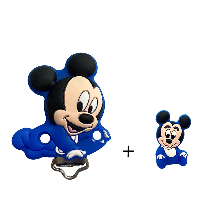 2pcs/set Silicone Cartoon Pacifier Clip Molar Bead DIY Pacifier Chain Jewelry Accessories