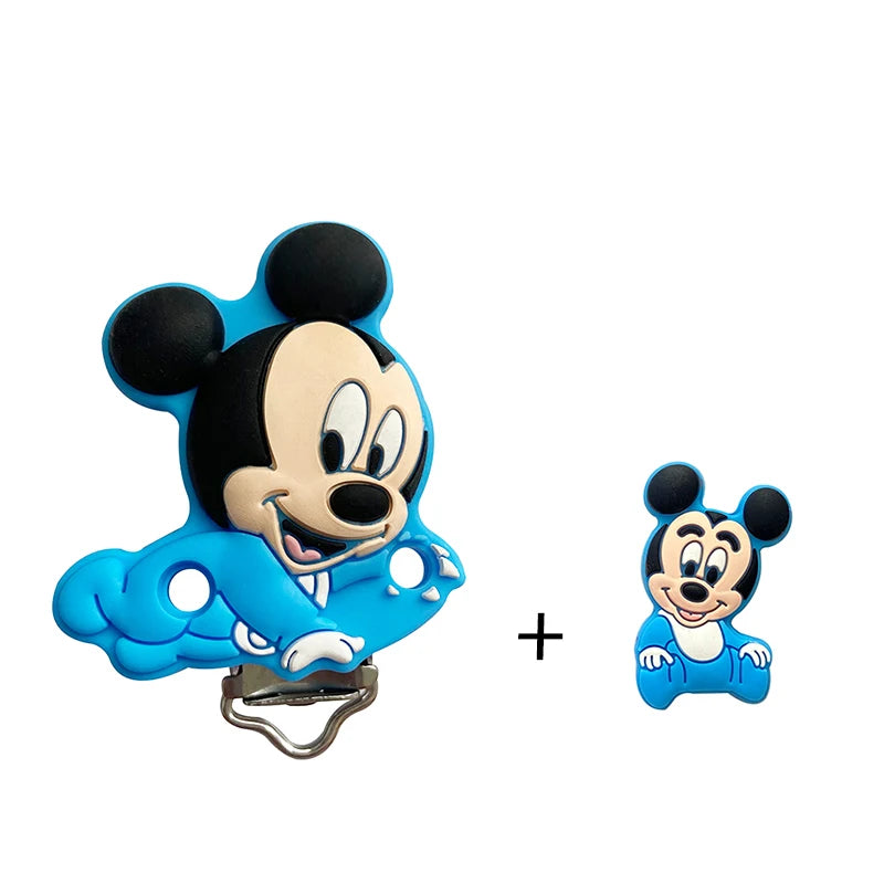 2pcs/set Silicone Cartoon Pacifier Clip Molar Bead DIY Pacifier Chain Jewelry Accessories