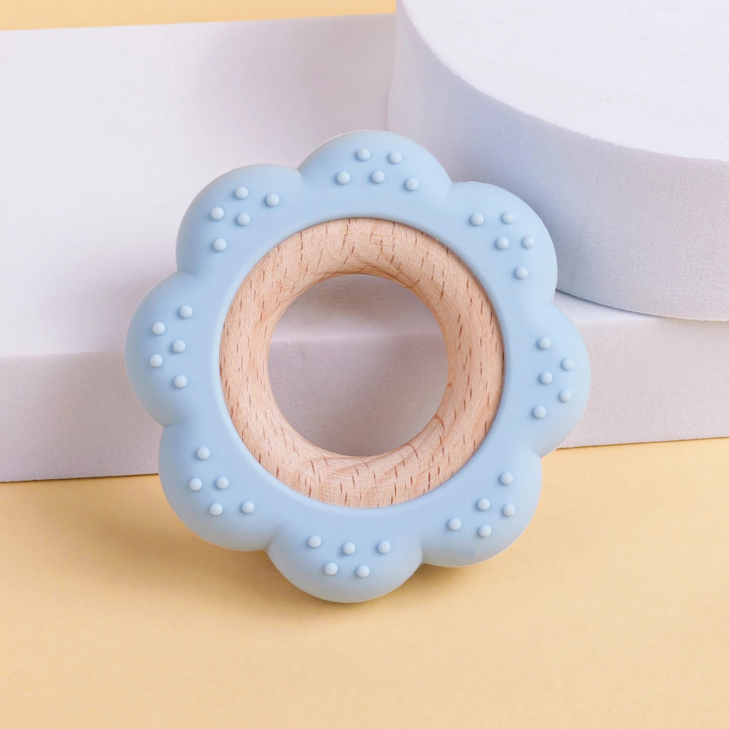 TYRY.HU 1Pcs Baby Silicone Teething Ring Soft Silicone Teether Newborn Baby Accessories Cartoon Silicone Teething Toys