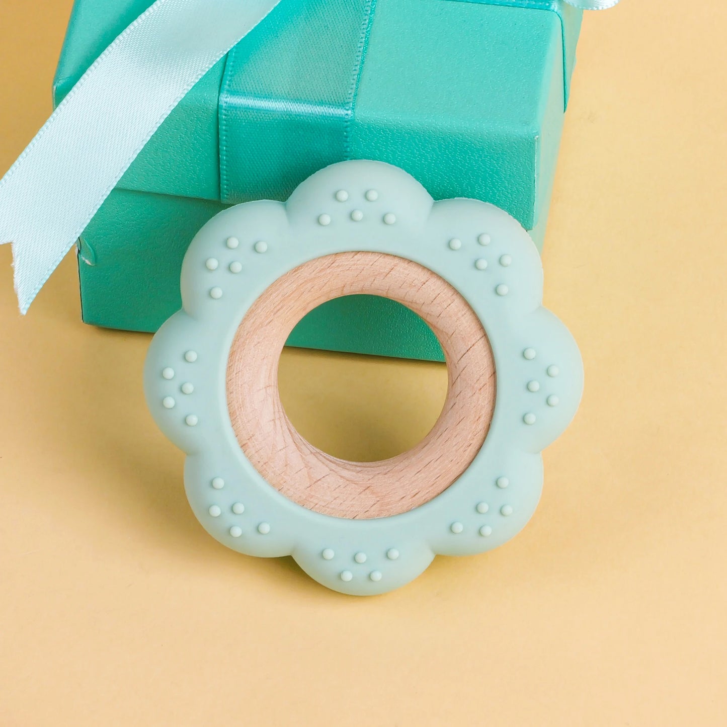 TYRY.HU 1Pcs Baby Silicone Teething Ring Soft Silicone Teether Newborn Baby Accessories Cartoon Silicone Teething Toys