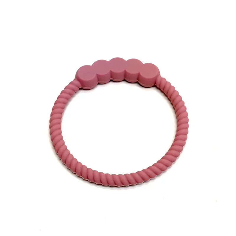 1/9pcs Children's Teether Silicone Animal Round Silicone Teether Teething Stick Baby Teething Bite Toys Bracelet