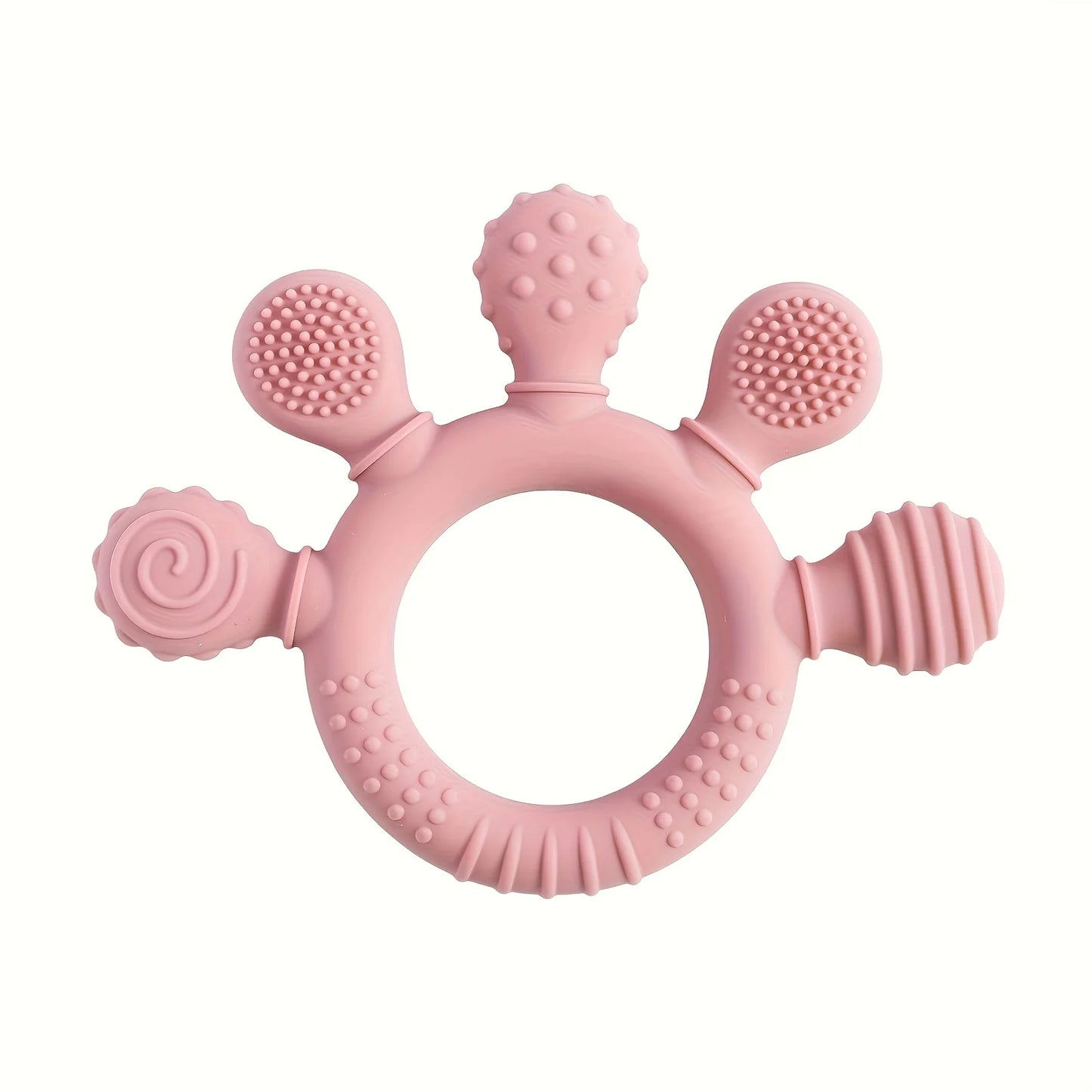 Baby silicone teether anti-eating hand grasping training biting and biting and biting teething sticks nibbling toys chewing teet